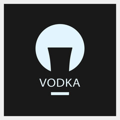 Vodka. Drink Logo. Glass Icon Template. Vector Illustration