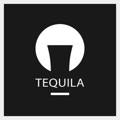 Tequila. Drink Logo. Glass Icon Template. Vector Illustration