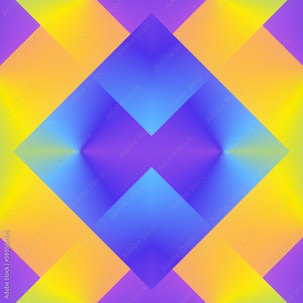 Aufkleber kaleidoscopic background with trendy colored gradient. 3d rendering digital illustration