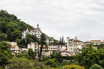 Old colonial Portuguese architecture houses in Lapa and Santa Teresa district of Rio de Janeiro, Brazil