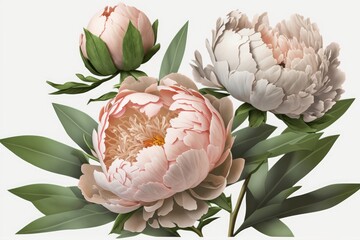 Happy Easter;Easter flowers most popular in design: Peonies - These beautiful flowers are a popular choice for Easter decorations and are often used in spring weddings and events.