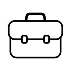 Briefcase icon. Business bag icon. Suitcase, portfolio symbol, linear style pictogram isolated on white.