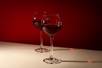 Concept of delicious alcohol drink, tasty wine