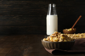 Photo of uncooked food for breakfast - muesli