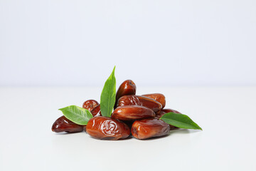 Concept of tasty food, dates, space for text