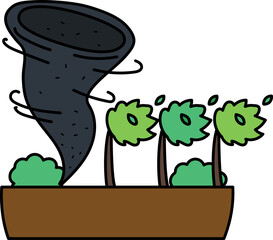 Tropical Storms decorative design element for website, presentation, flyer, brochure, printing, application.