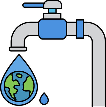 blue faucet dripping earth water