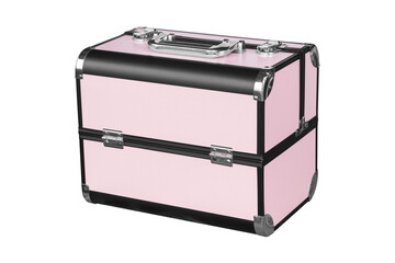 fold-out suitcase for cosmetics isolated from background