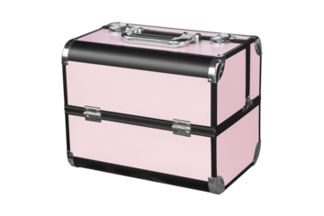 fold-out suitcase for cosmetics isolated from background