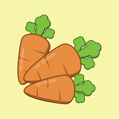 cute carrot vector design illustration line art