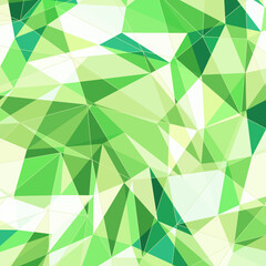 背景イラスト_三角形モザイク_緑