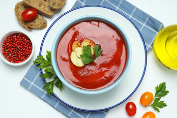 Dish made from tomatoes - tasty tomato soup