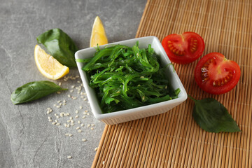 Concept of Japanese cuisine, Chuka salad, close up