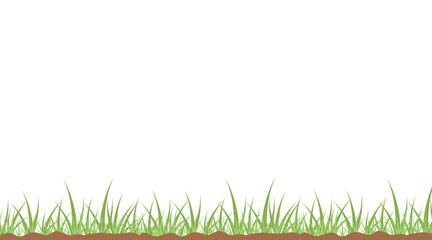 Green Grass cartoon character with Isolated transparent background.Vector illustration