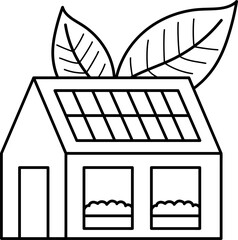 Green house icon