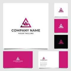 SA Lettering Triangle Logo Design