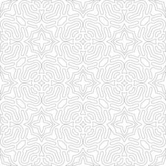 Fototapeta premium Stylish texture with figures from lines. Simple curved line design.Abstract geometric black and white pattern for web page, textures, card, poster, fabric, textile.dot patterns.