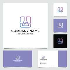 Obraz premium Line Art Chemist Lab Logo Design 3