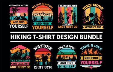 Retro vintage hiking design png eps