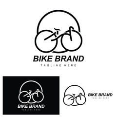Bicycle Logo, Vehicle Vector, Bicycle Silhouette Icon, Simple Design Inspiration