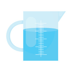 Vector cartoon image of a container with water. The concept of caring for seedlings and a vegetable garden. Farm work. An element for your design.