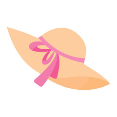 Vector cartoon image of a hat. The concept of caring for seedlings and vegetable garden. Farm work. An element for your design.