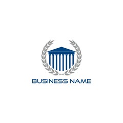 Business Name logo. Bank icon isolated on a white background 