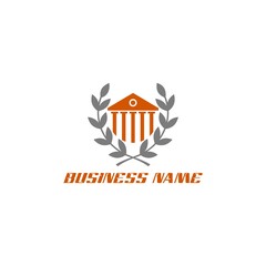 Business Name logo. Bank icon isolated on a white background 