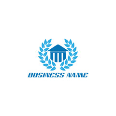 Business Name logo. Bank icon isolated on a white background 