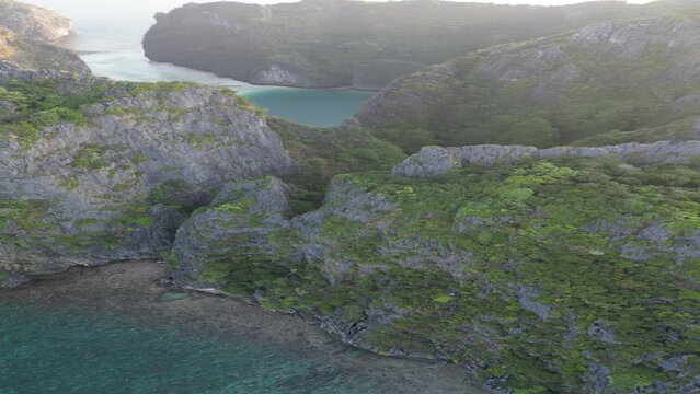 Beautiful Drone Footage in Koh Phi Phi Thailand, where the famous movie "The Beach" was filmed with Leonardo DiCaprio.