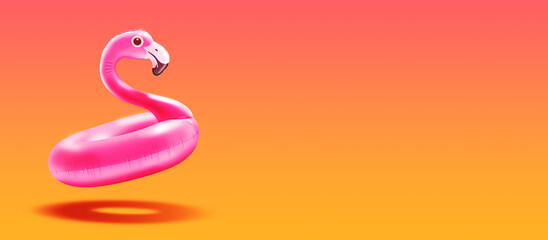 Cute inflatable pink flamingo toy