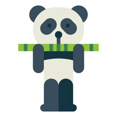 panda flat icon style