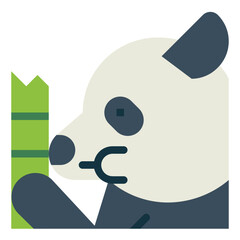 panda flat icon style