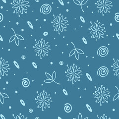 vector pattern with abstract and floral elements