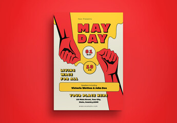 Yellow May Day Flyer Layout