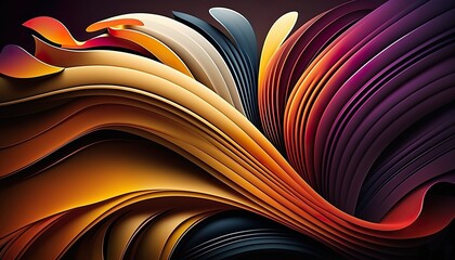 abstract fractal background with waves Amazing and classy Abstract background AI Generated illustration