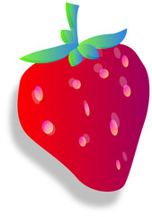 strawberry isolated on white