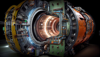 Fototapeta na wymiar Part of The Large Hadron Collider.