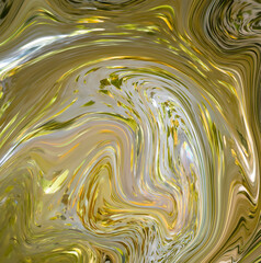 Abstract background pattern of golden liquid waves. Smooth and modern art movement.