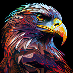 Pop art  eagle. Created by AI tool.
