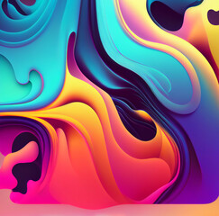 Fluid Gradient background. Created by AI tool.