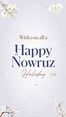 Happy Nowruz vector illustration background. Spring celebration vector design. Nowruz holiday greeting card 