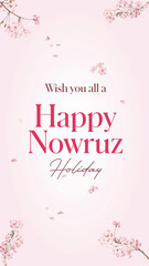 Obraz na płótnie Canvas Happy Nowruz vector illustration background. Spring celebration vector design. Nowruz holiday greeting card 