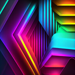 Colorful neon background. Created by AI tool.