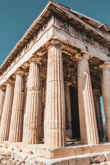 Naklejka premium The Temple of Hephaestus, a well-preserved Greek temple dedicated to Hephaestus 