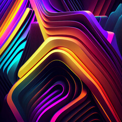 Colorful neon background. Created by AI tool.