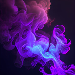 Neon smoke background. Created by AI tool.