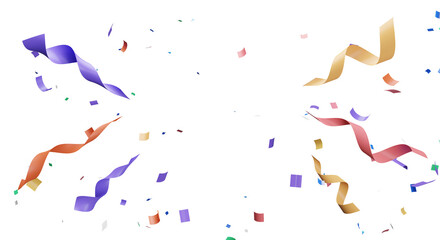 Fototapeta premium 3d rendering of colorful confetti flying.