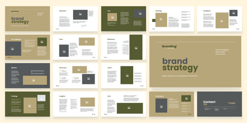 Fototapeta na wymiar Brand Strategy Presentation Layout Portfolio Layout Design