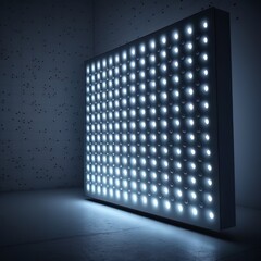 Naklejka premium led wall, display disco diamond color light next to each other similar it's the same different for concert tv technical shop giant big ornate patterned mood lighting Generative AI